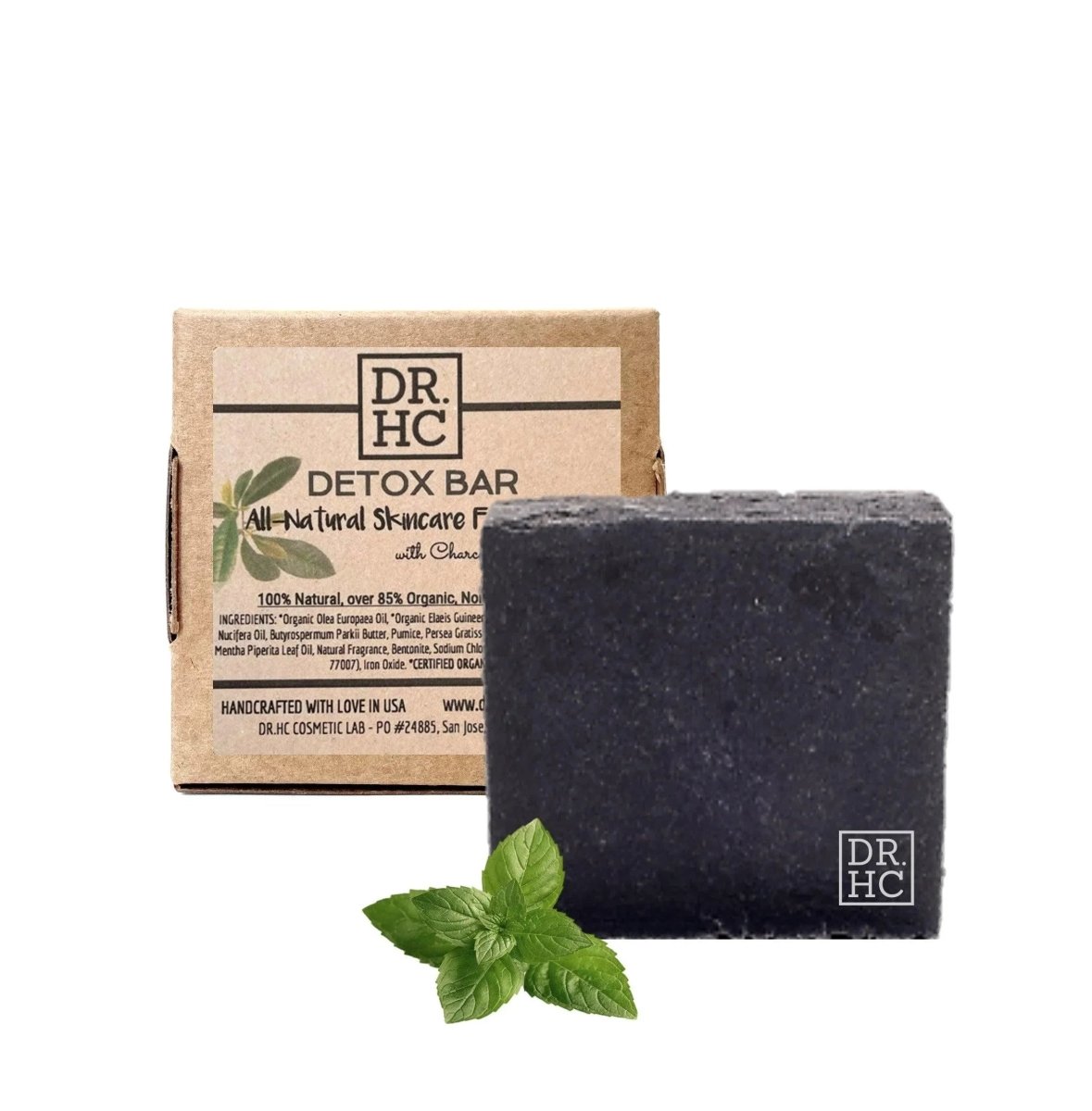 DR.HC All-Natural Skincare Face Soap - Detox Bar (110g, 3.8oz.) (Detoxifying, Anti-acne, Anti-scar, Oil balancing...)Face Soap Bar