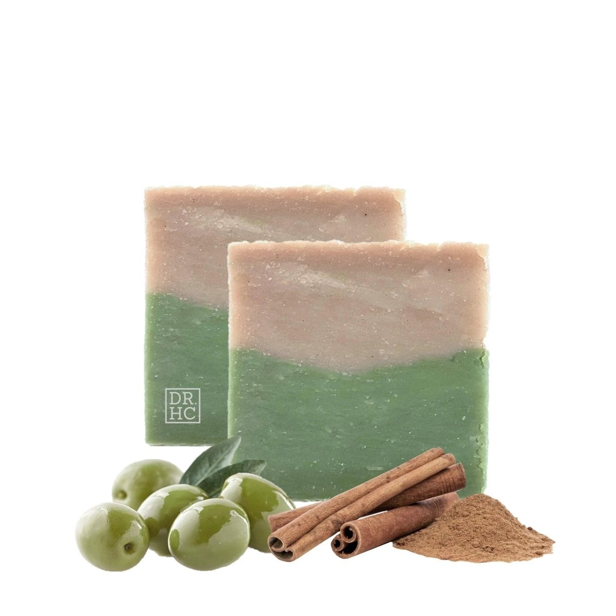 DR.HC All-Natural Skincare Face Soap - Olive Mineral Clay (110g, 3.8oz) (Anti-aging, Anti-acne, Detoxifying, Pore minimizing...)Face Soap Bar