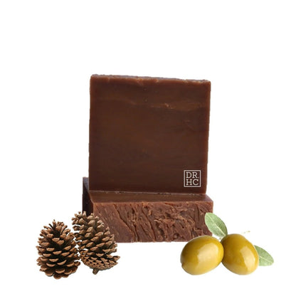 DR.HC All-Natural Skincare Face Soap - Pine Tar (110g, 3.8oz) (Anti-scar, Skin recovery, Anti-aging, Anti-inflammatory...)Face Soap Bar