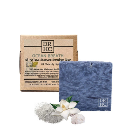 DR.HC All-Natural Skincare Scrubbing Soap - Ocean Breath (110g, 3.8oz.) (Exfoliating, Detoxifying, Anti-aging, Toning...)Soap Bar Hair & Body Scrub