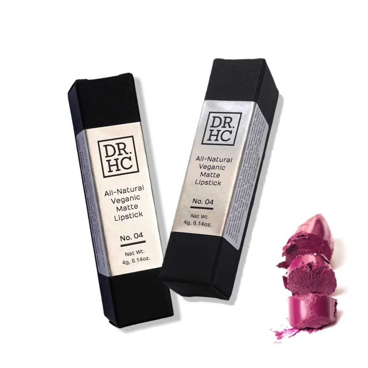 DR.HC All-Natural Veganic Matte Lipstick (10 Shades) (4g, 0.14oz.) (Anti-aging, Anti-pigmentation, Deep moisturizing, Anti-inflammatory...)Lip Makeup