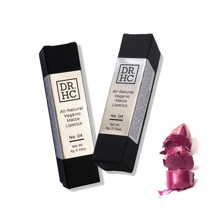 DR.HC All-Natural Veganic Matte Lipstick (10 Shades) (4g, 0.14oz.) (Anti-aging, Anti-pigmentation, Deep moisturizing, Anti-inflammatory...)Lip Makeup