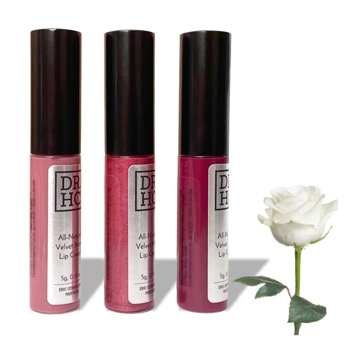 DR.HC All-Natural Velvet Matte Lip Cream (3 Shades) (5g, 0.18oz.) (Anti-aging, Healing, Moisturizing, Anti-inflammatory...)Lip Makeup