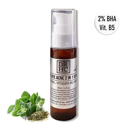 DR.HC Bye Bye Acne 2 In 1 Serum (40ml, 1.4 fl.oz.) (Anti-acne, Exfoliating, Oil-balancing, Anti-inflammatory...)Serum