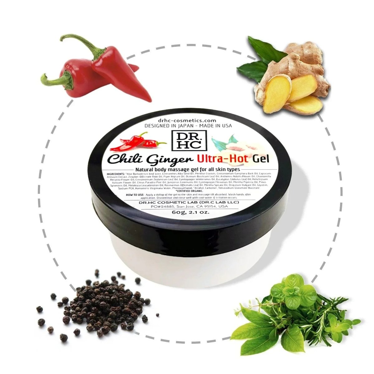 DR.HC Chili Ginger Ultra-Hot Gel (60g, 2.1oz.)Body Care Personal Care