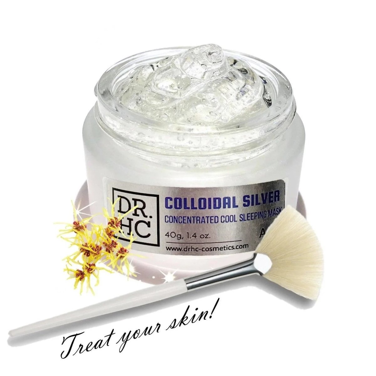 DR.HC Colloidal Silver Concentrated Cool Sleeping Mask (25~40g, 0.9~1.4oz) (Anti-acne, Anti-scar, Anti-blemish, Skin recovery...)Moisturizer Mask