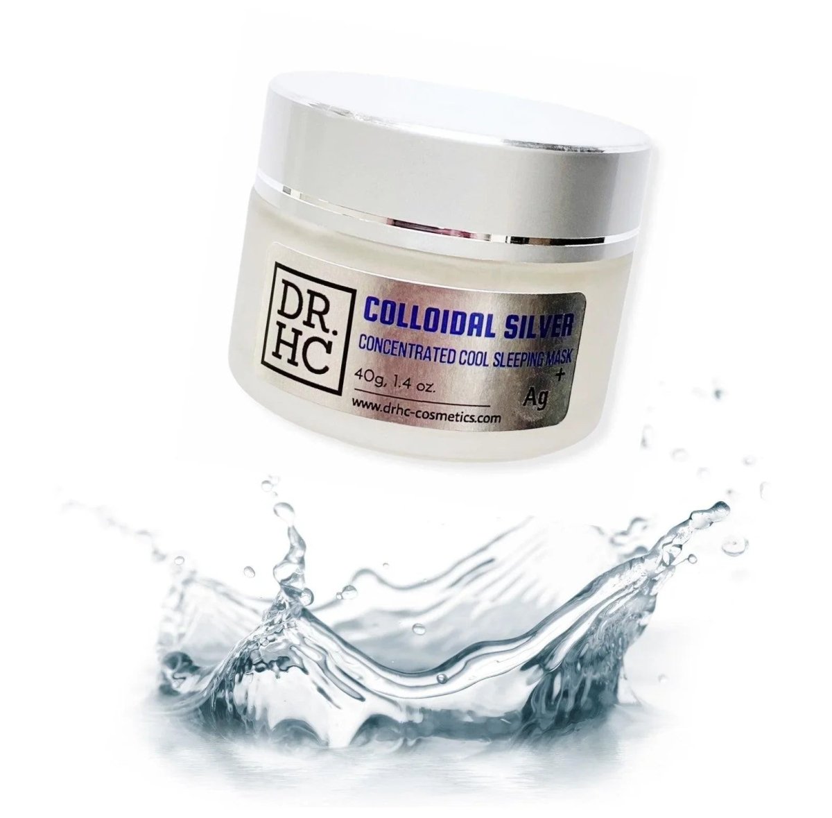 DR.HC Colloidal Silver Concentrated Cool Sleeping Mask (25~40g, 0.9~1.4oz) (Anti-acne, Anti-scar, Anti-blemish, Skin recovery...)Moisturizer Mask