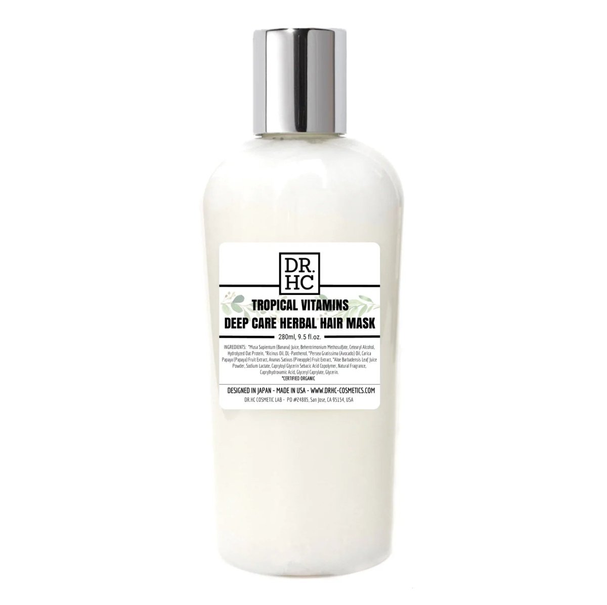 DR.HC Deep Care Herbal Hair Mask - Tropical Vitamins (280ml, 9.5 fl.oz.) (Damage repair, Anti-breakage, Anti-hair loss, Anti-dandruff, Oil-balancing...)Hair Mask