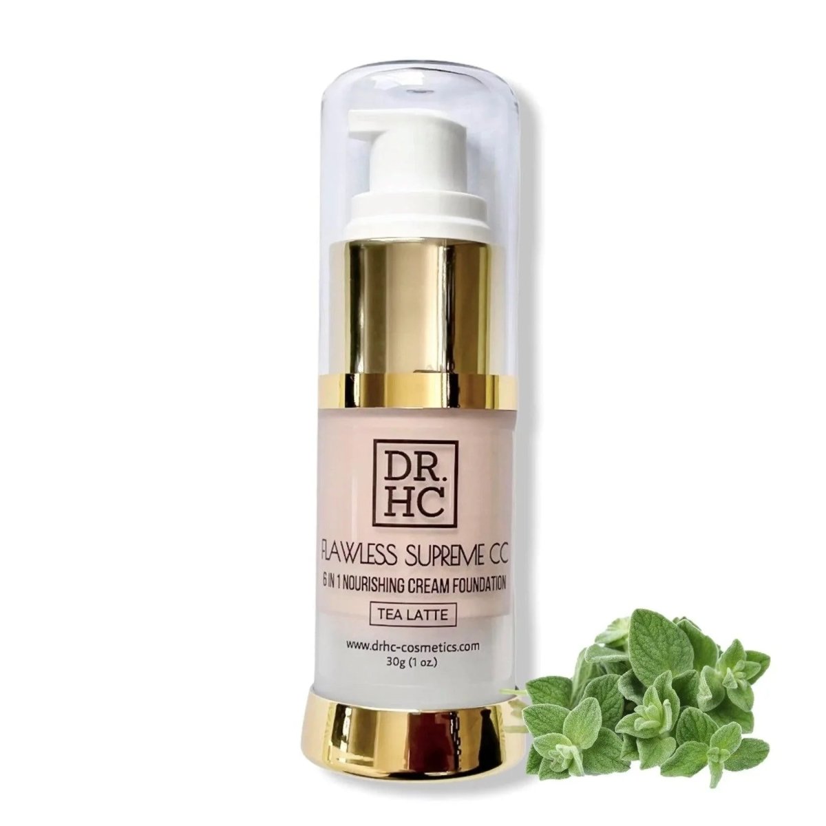 DR.HC Flawless Supreme CC 6 in 1 Nourishing Cream Foundation (5 Shades) (30g, 1oz.) (Natural UV Care, Skin brightening, Anti-acne, Anti-aging...)Face Makeup Foundation Primer Concealer Moisturizer Serum UV Care