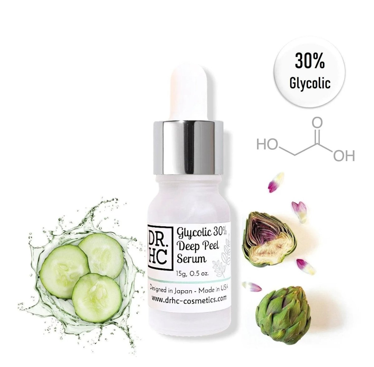 DR.HC Glycolic 30% Deep Peel Serum (15g, 0.5oz.)Serum Exfoliator