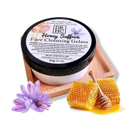 DR.HC Honey Saffron Face Cleansing Gelato (60g, 2.1oz.) (Skin recovery, Anti-scar, Anti-blemish, Anti-aging...)Cleanser