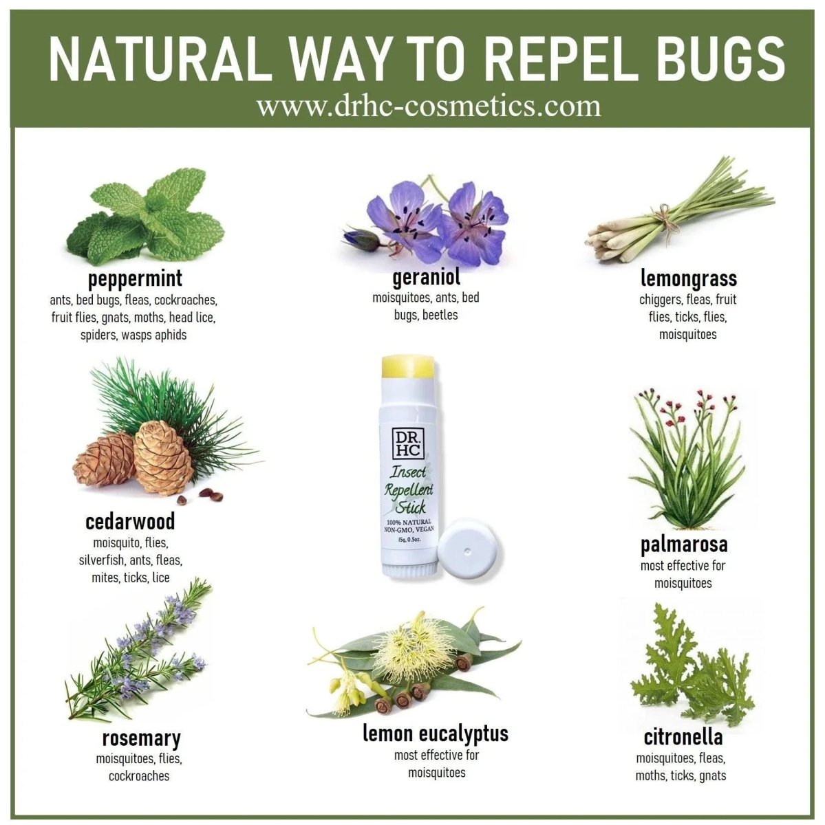 DR.HC Insect Repellent Stick (15g, 0.5oz.)Personal Care Baby Skin & Hair Care