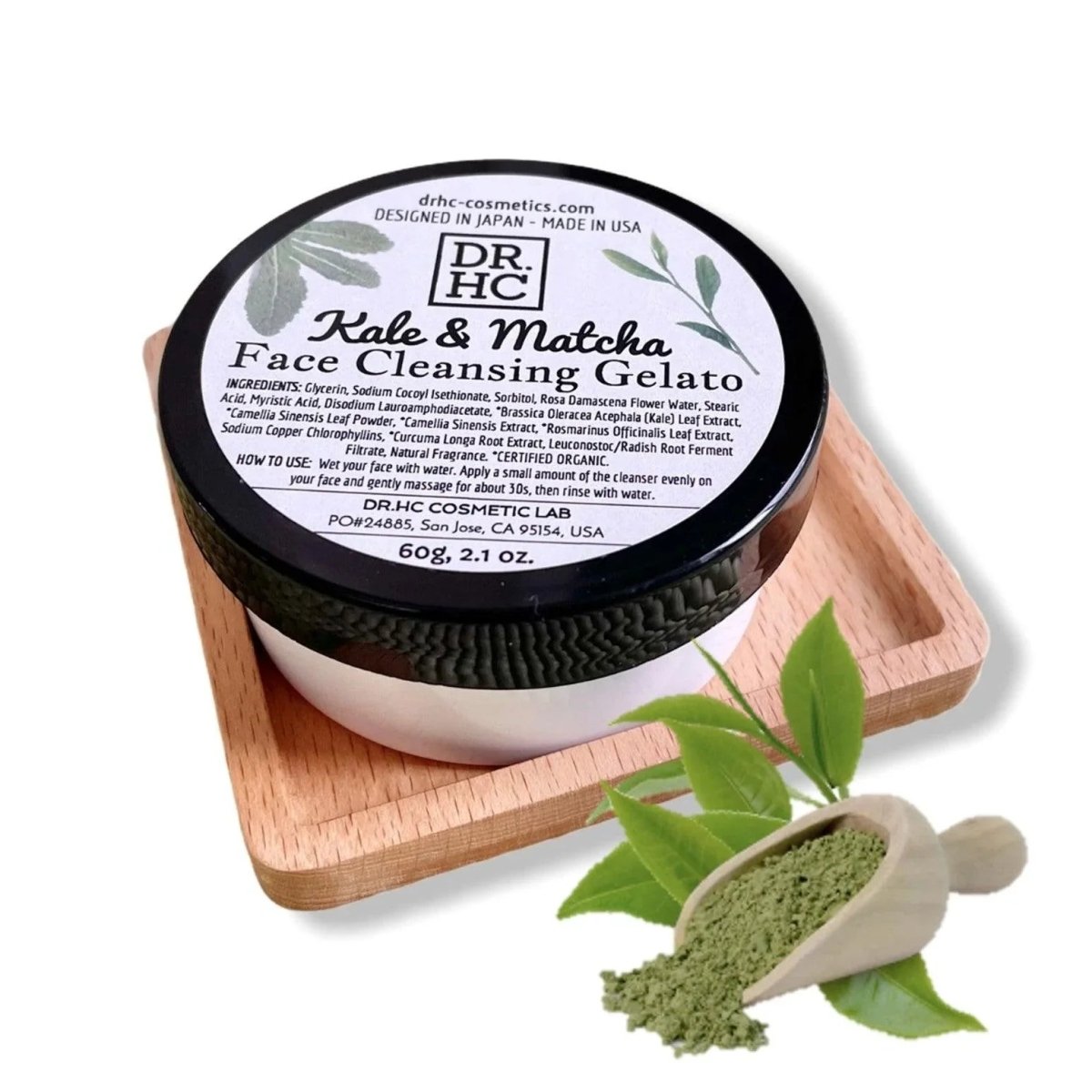 DR.HC Kale & Matcha - Face Cleansing Gelato (60g, 2oz) (Skin brightening, Anti-aging, Anti-inflammatory, Anti-acne...)Cleanser
