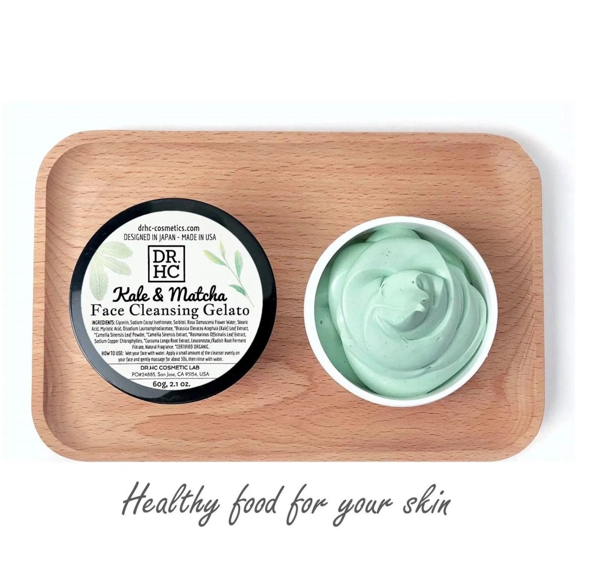 DR.HC Kale & Matcha - Face Cleansing Gelato (60g, 2oz) (Skin brightening, Anti-aging, Anti-inflammatory, Anti-acne...)Cleanser