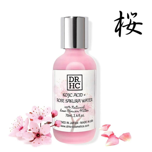 DR.HC Kojic Acid + Rose Sakura Water (70~120ml, 2.4~4.0fl.oz.) (Skin brightening, Anti-blemish, Anti-scar, Skin recovery...)Toner