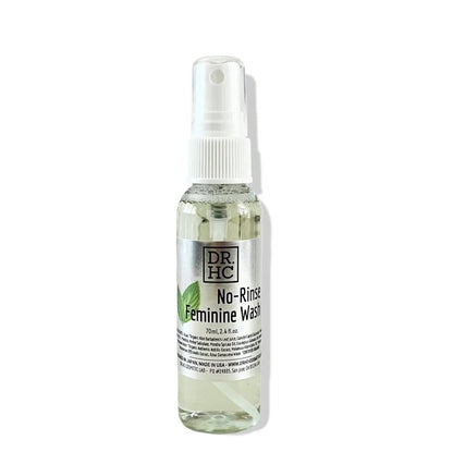 DR.HC No-Rinse Feminine Wash (70ml, 2.4 fl.oz.) (pH Balancing, Deodorant, Hydrating, Anti-itching, Anti-dryness, Anti-inflammatory...)Feminine Hair & Body Wash