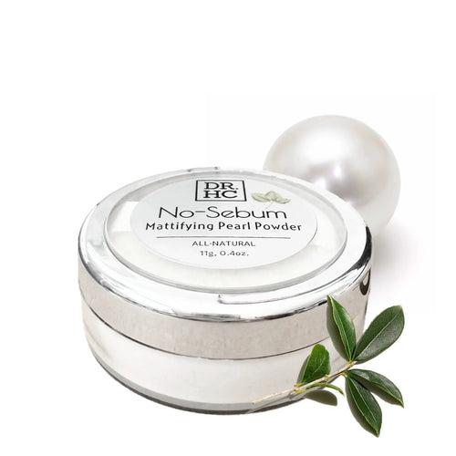 DR.HC No-Sebum Mattifying Pearl Powder (11g, 0.4oz.) (Setting Powder + Skincare Powder + Highlighter) (Skin brightening, Oil balancing, Pore shrinking, Anti-acne...)Face Makeup Powder Skincare Powder