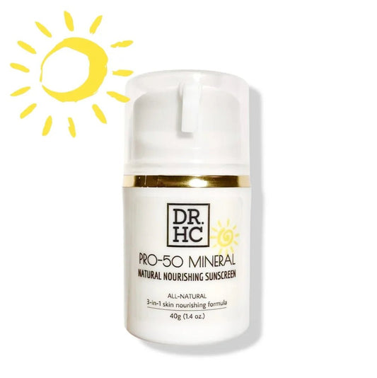 DR.HC Pro-50 Mineral Natural Nourishing Sunscreen (40g, 1.4oz.) (Natural UV Care, Skin brightening, Anti-aging, Damage Repair, Anti-inflammatory...)Moisturizer UV Care