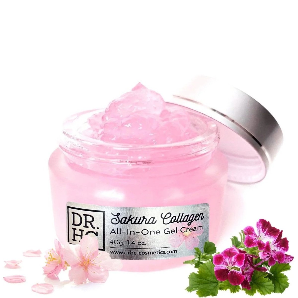 DR.HC Sakura Collagen All-In-One Gel Cream (25~40g, 0.9~1.4oz.) (Collagen support, Skin firming, Brightening, Anti-scar...)Moisturizer