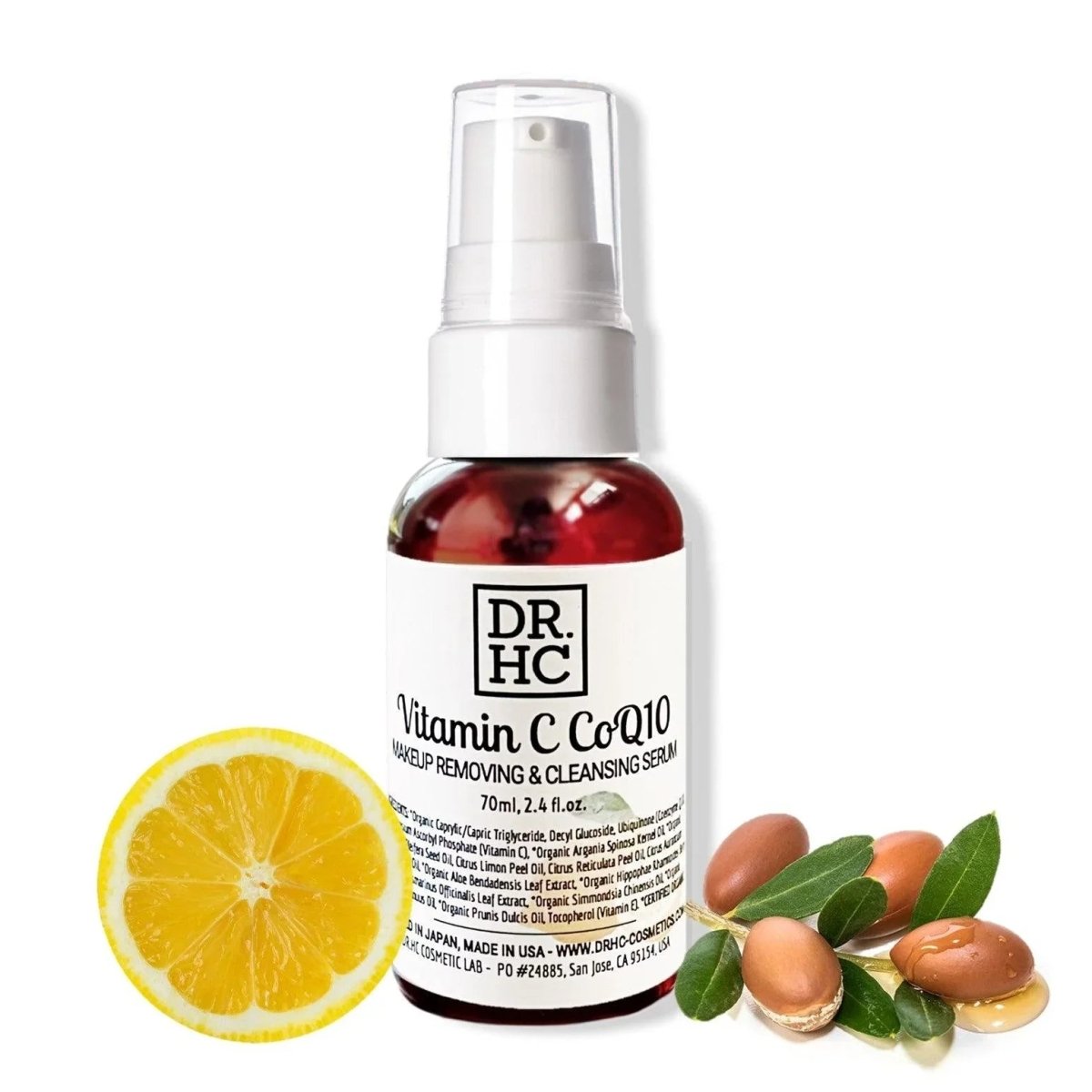 DR.HC Vitamin C CoQ10 Makeup Removing & Cleansing Serum (70ml, 2.4 fl.oz.) (Firming, Skin toning, Anti-aging, Anti-inflammatory...)Cleanser
