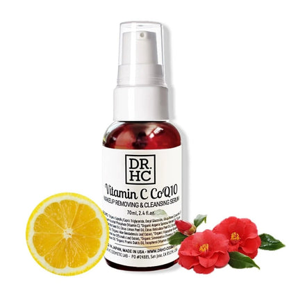 DR.HC Vitamin C CoQ10 Makeup Removing & Cleansing Serum (70ml, 2.4 fl.oz.) (Firming, Skin toning, Anti-aging, Anti-inflammatory...)Cleanser