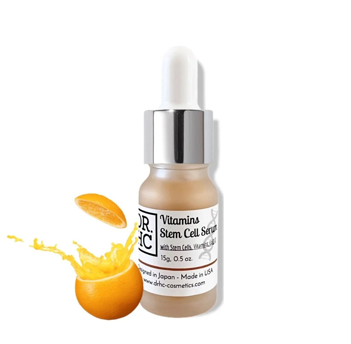 DR.HC Vitamins Stem Cell Serum (15g, 0.5oz.) (with Plant Stem Cells, Multi-Vitamins & CoQ10) (Skin recovery, Firming, Plumping, Age-reversing, Toning...)Serum