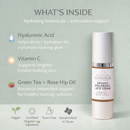 Organic Hyaluronic Acid Serum – Plumping Hydration 1 oz.-3