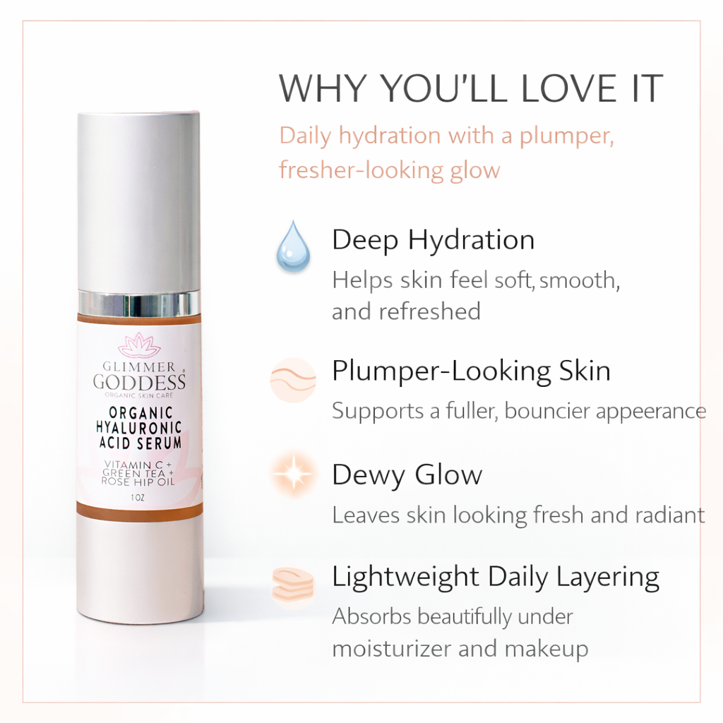 Organic Hyaluronic Acid Serum – Plumping Hydration 1 oz.-4
