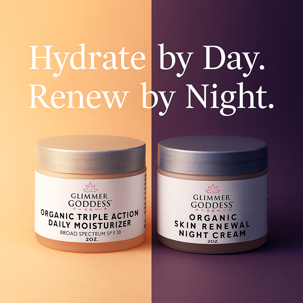 Organic Day & Night Duo – Triple Action SPF 30 Moisturizer + Skin Renewal Night Cream Bundle-1