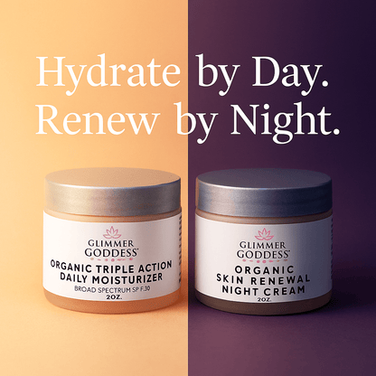 Organic Day & Night Duo – Triple Action SPF 30 Moisturizer + Skin Renewal Night Cream Bundle-1