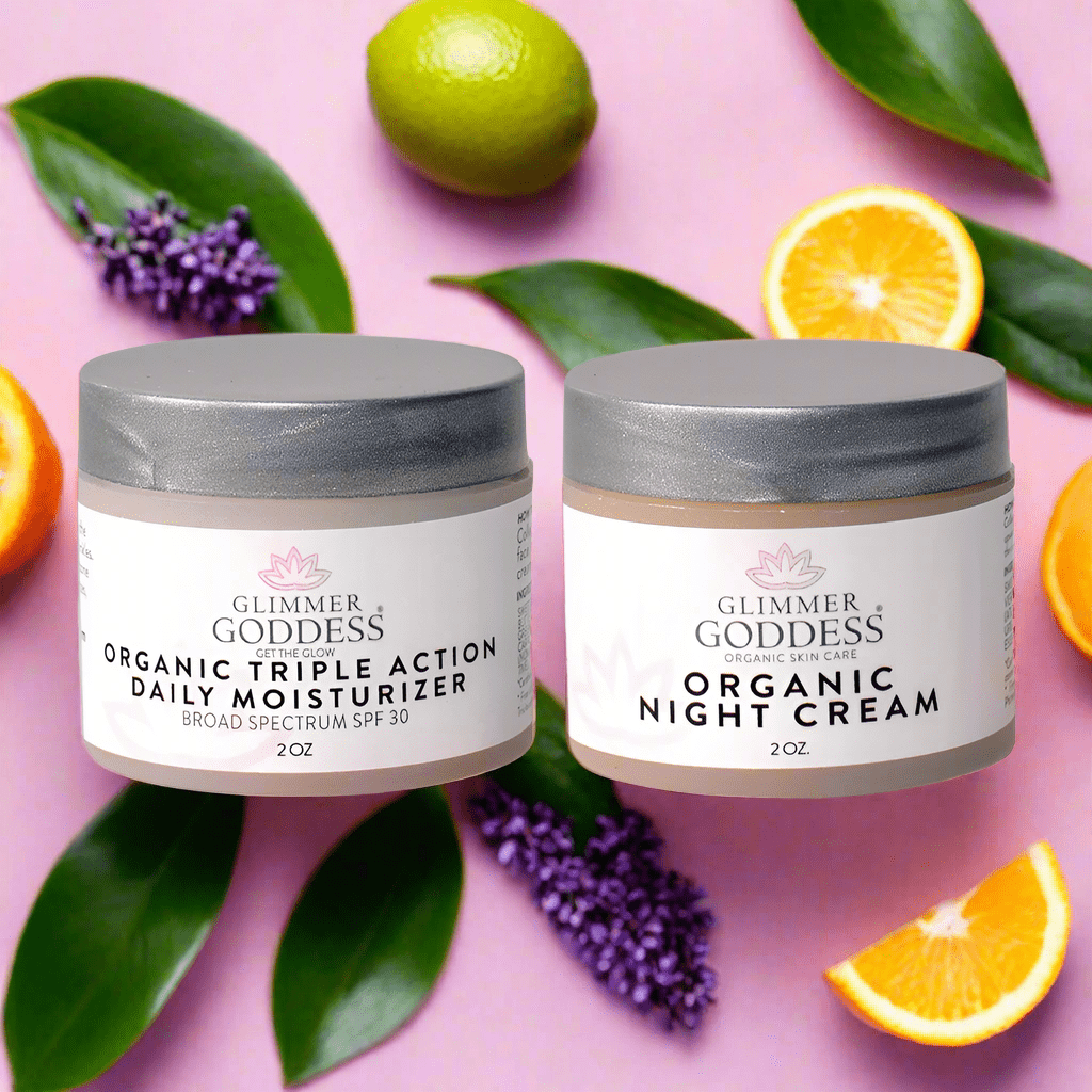 Organic Day & Night Duo – Triple Action SPF 30 Moisturizer + Skin Renewal Night Cream Bundle-3
