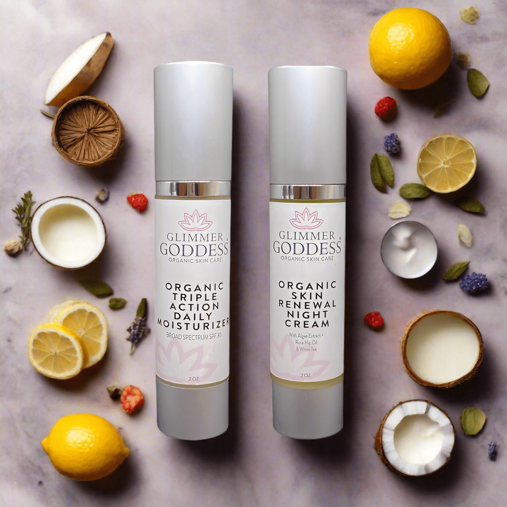 Organic Day & Night Duo – Triple Action SPF 30 Moisturizer + Skin Renewal Night Cream Bundle-4