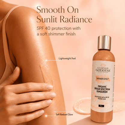 Goddess Glow Shimmer Suntan Lotion SPF 40 – Reef-Safe RadianceLotions & Creams