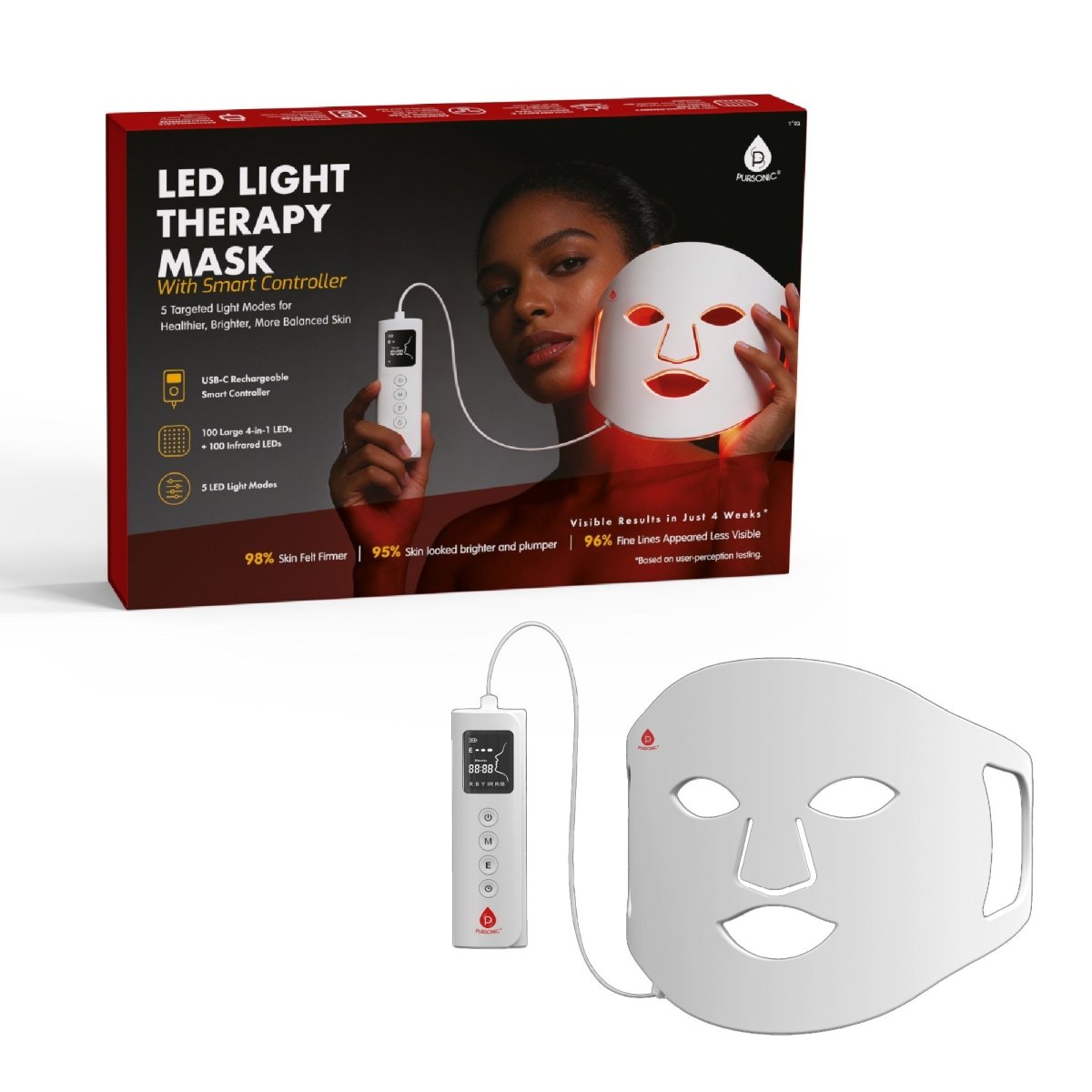LED Light Therapy Mask with Smart ControllerSkincare