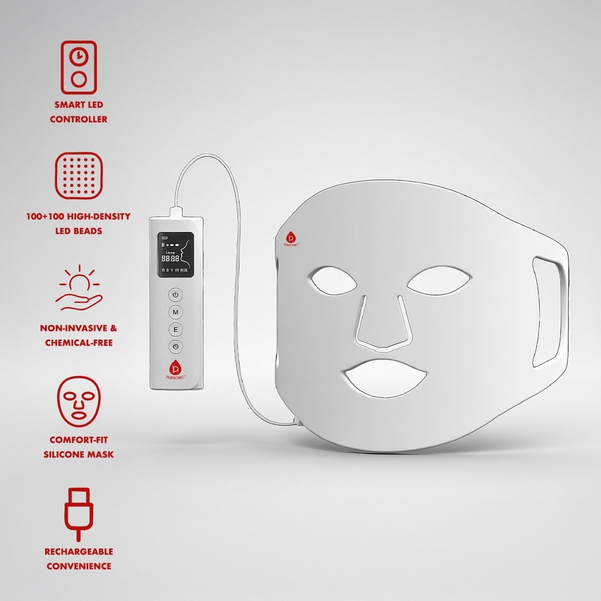 LED Light Therapy Mask with Smart ControllerSkincare