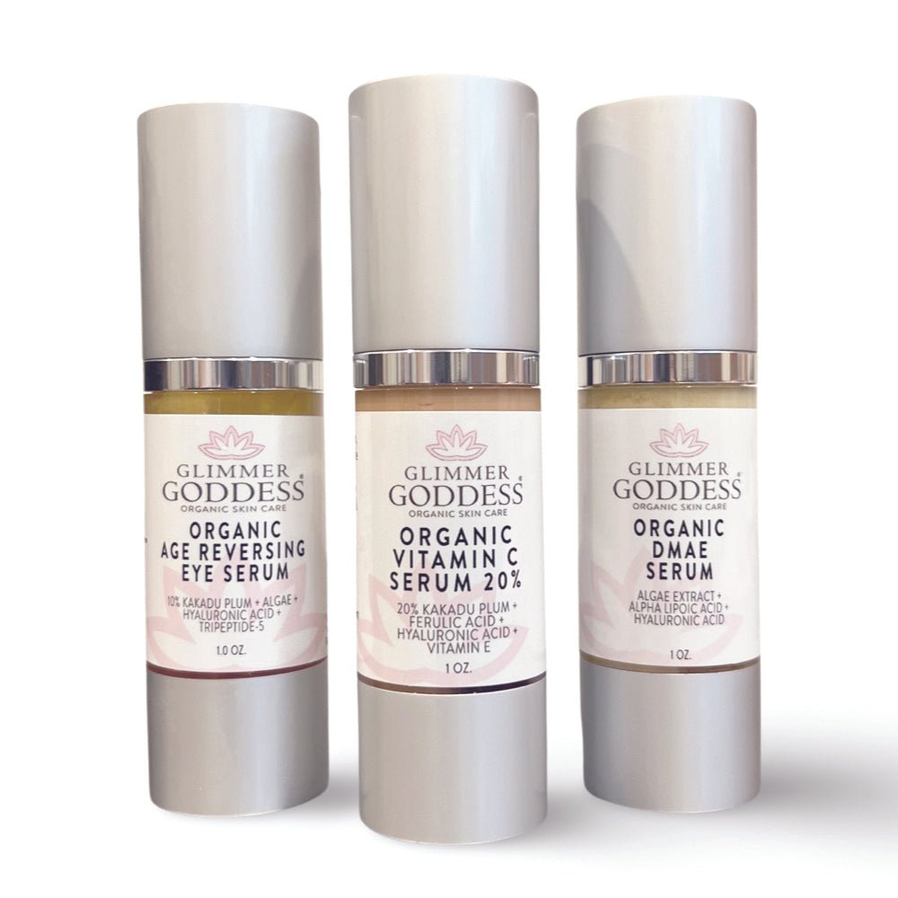 Organic Anti-Aging Trio – Vitamin C Serum, DMAE Firming Serum & Age Reversing Eye Serum Bundle - swipencart
