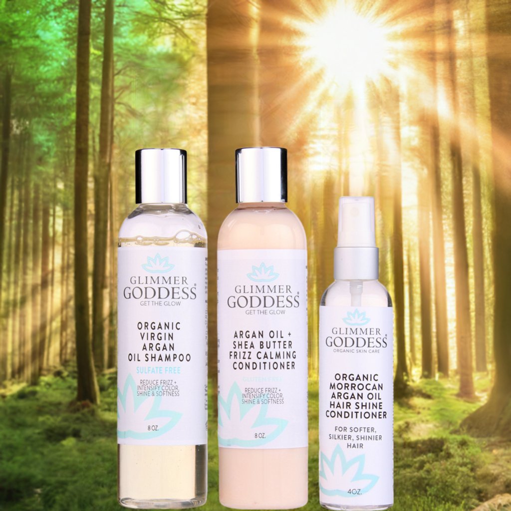 Organic Argan Oil Hair Treatment Trio – Hydrating 3-Step System-1