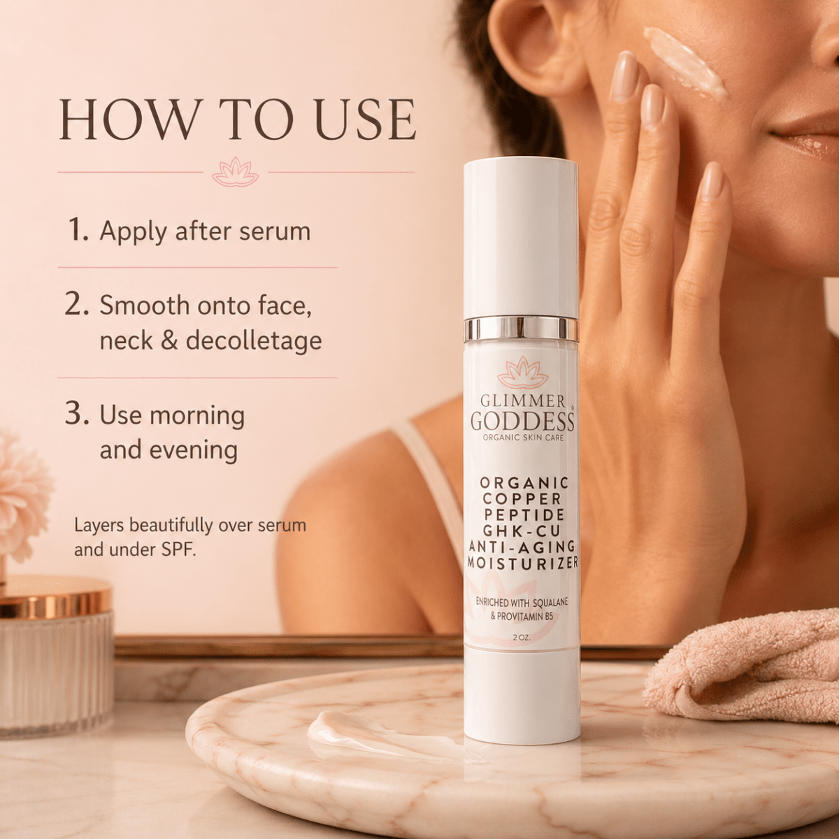 Organic Copper Peptide Moisturizer – Firming & SmoothingMoisturizers