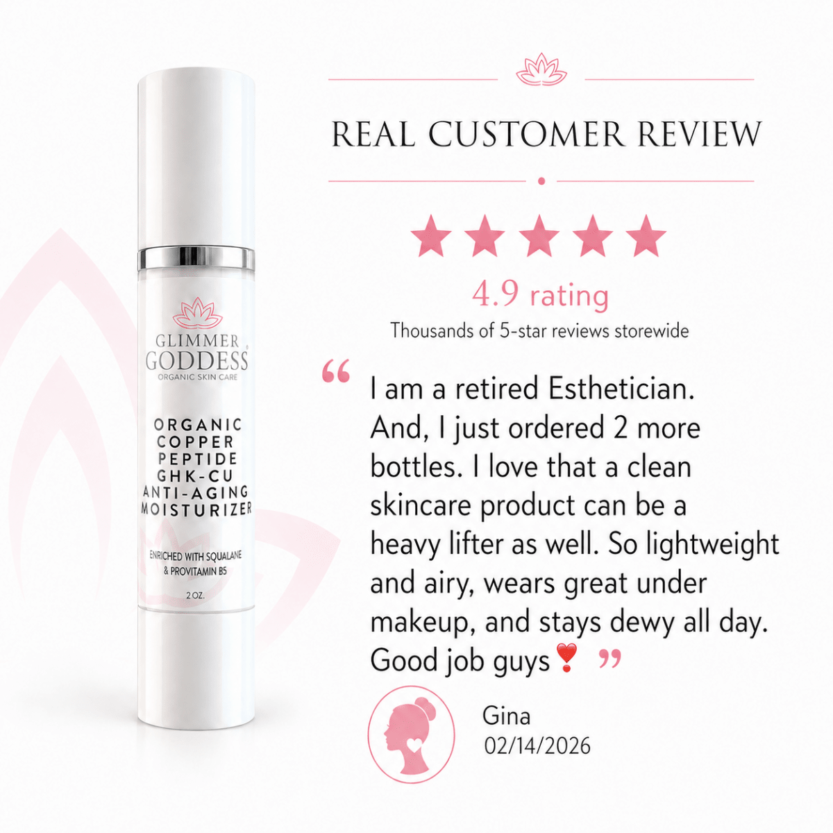 Organic Copper Peptide Moisturizer – Firming & SmoothingMoisturizers