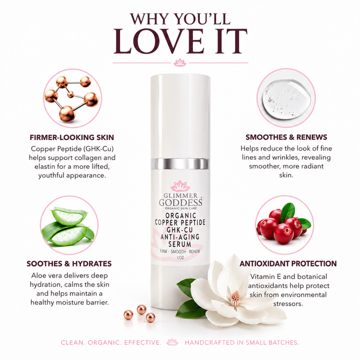 Organic Copper Peptide Serum – Firming & SmoothingSerums
