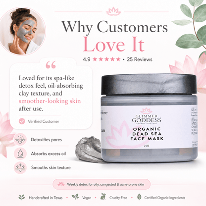 Organic Dead Sea Mud Mask With Bentonite Clay - Exfoliate & RejuvenateMasks & Peels