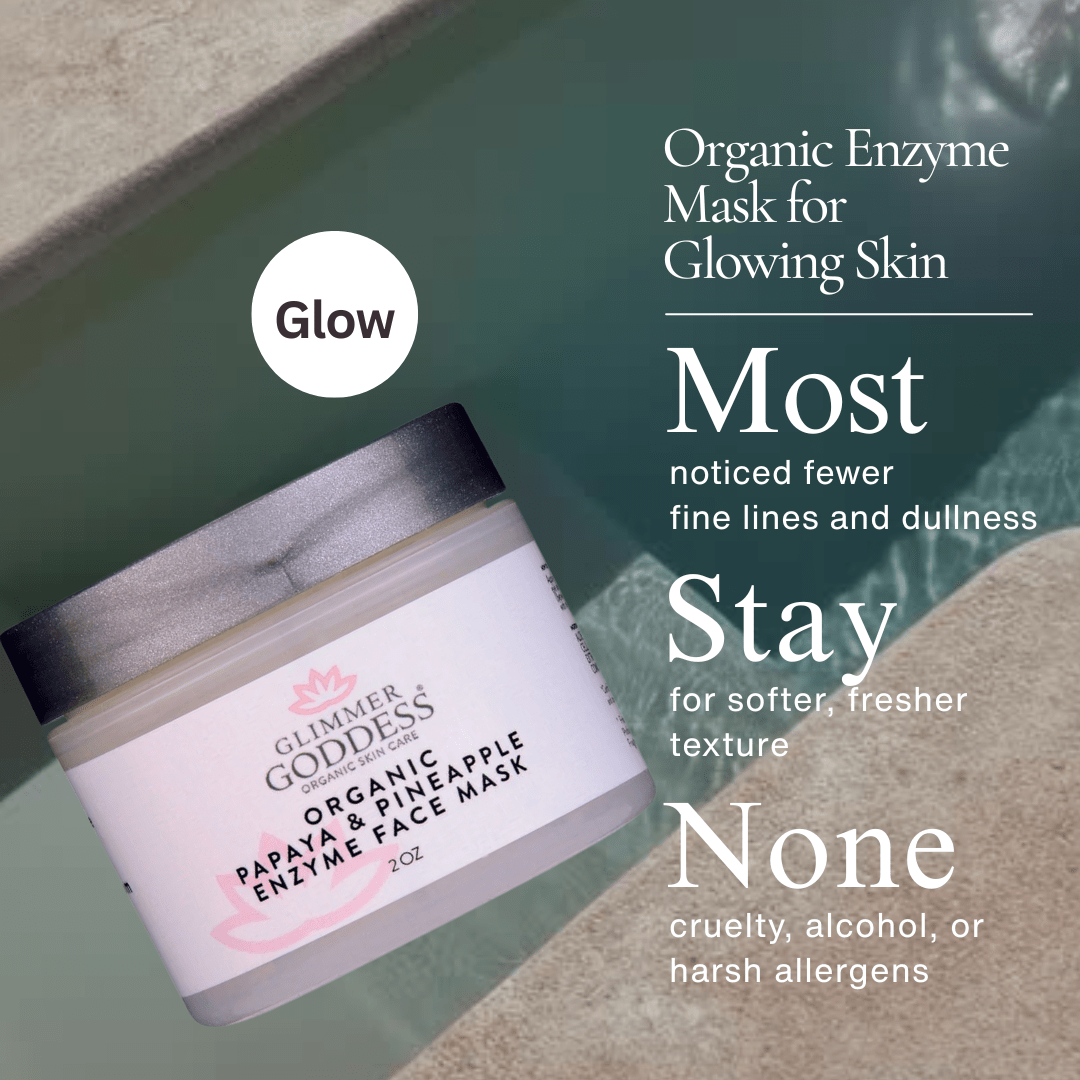 Organic Face Mask Gift Set – 2 Masks + Spa Headband + Applicator Brush for At-Home FacialsMasks & Peels