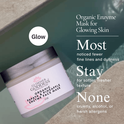 Organic Face Mask Gift Set – 2 Masks + Spa Headband + Applicator Brush for At-Home FacialsMasks & Peels