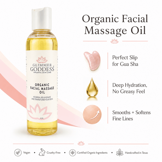 Organic Facial Massage Oil with Sweet Almond, Rosehip & Squalane – Anti-Aging Face OilMoisturizers