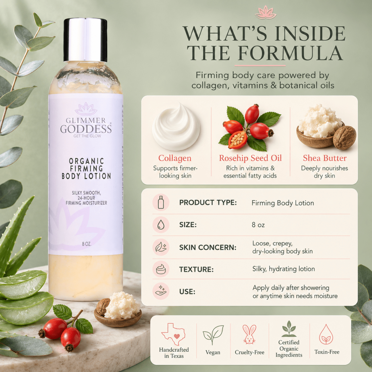 Organic Firming Body Lotion – Skin Tightening FormulaLotions & Creams