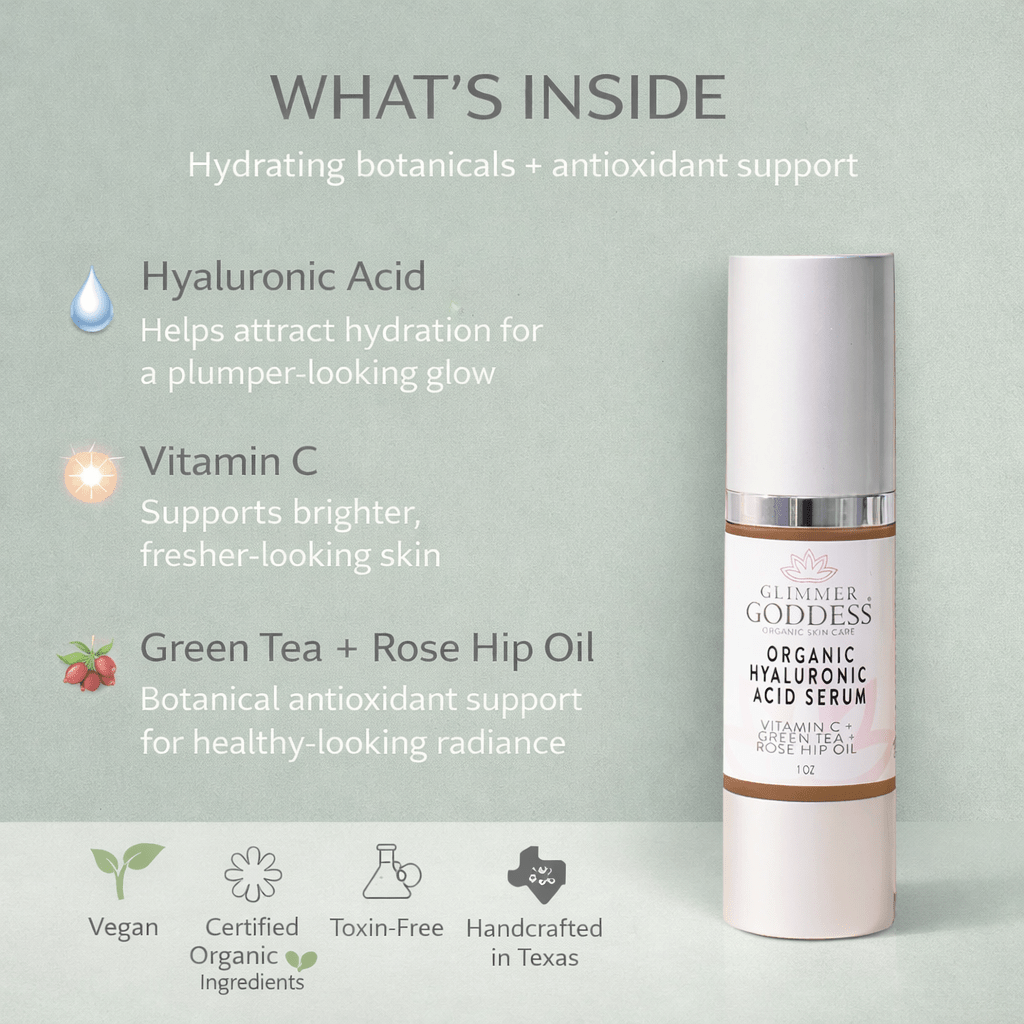 Organic Hyaluronic Acid Serum – Plumping Hydration 1 oz.Serums