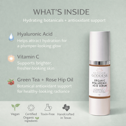 Organic Hyaluronic Acid Serum – Plumping Hydration 1 oz.Serums