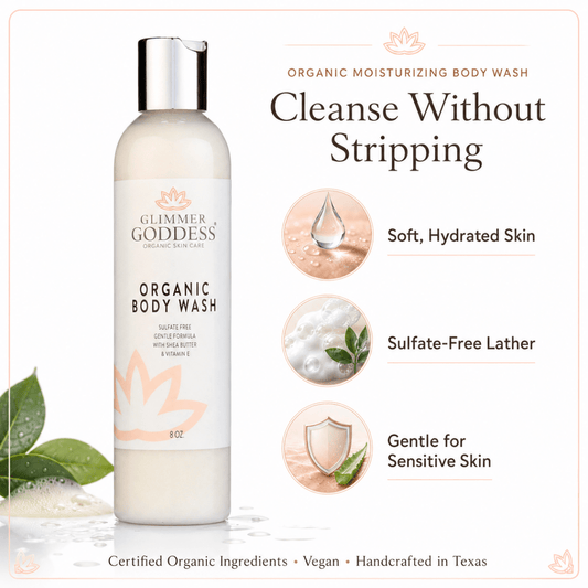 Organic Moisturizing Body Wash for Soft, Hydrated SkinCleansers & Scrubs