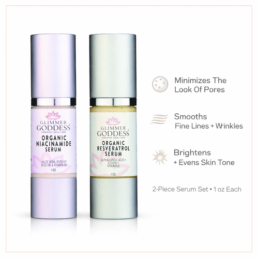 Organic Niacinamide + Resveratrol Serum Duo – Pore Refining & BrighteningSerums