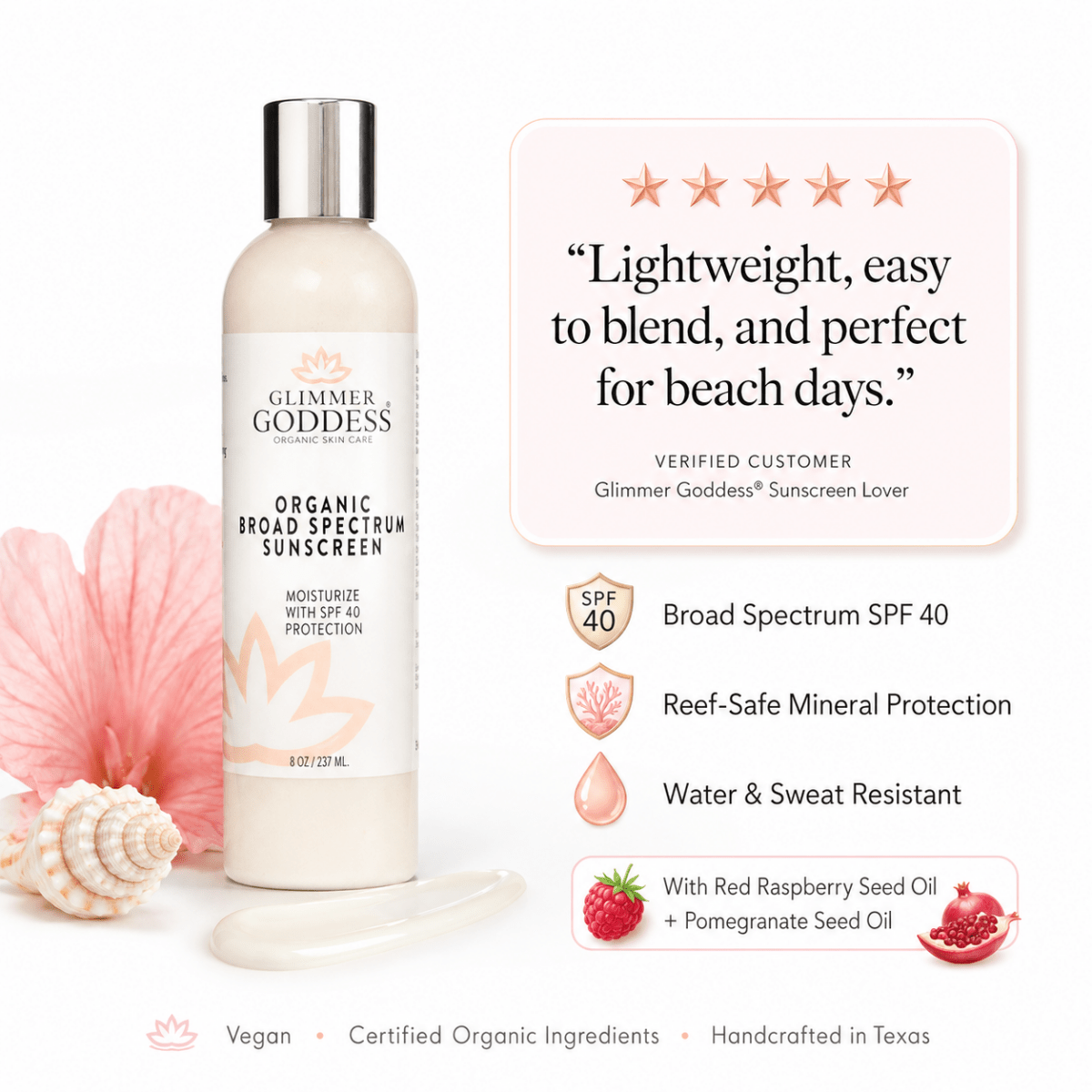 Organic Reef-Safe Sunscreen – Broad Spectrum SPF 40Lotions & Creams
